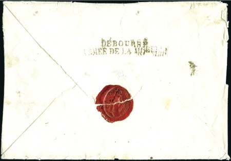 Stamp of France 1797-1800, Groupe de 4 lettres avec MP d'armée don