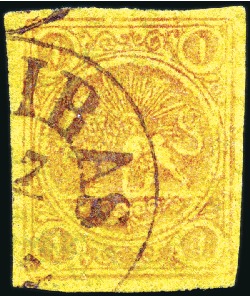 Stamp of Unknown 1878 1 Kran bronze red on yellow paper, Type A, us