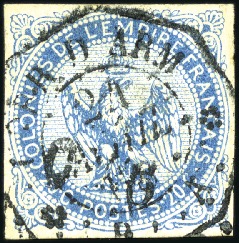 Stamp of Cambodia 1868 Rarissime càd corr. d'Arm B..A (Baria gratté)