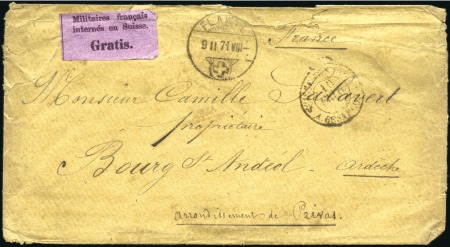 Stamp of France » Guerre de 1870-1871 1871 Vignette de franchise "Militaires français in