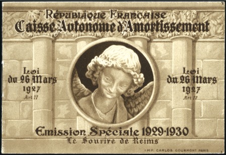 Stamp of France 1930 Carnet de Sourire de Reims, neuf, TB
