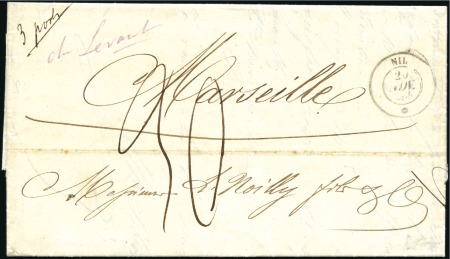 Stamp of Auction catalogues NIL: Càd du 20 NOVEMBRE 1854 sur lettre de Constan