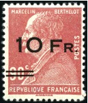 Stamp of France 1928 Ile de France 10F sur 90c Berthelot + 10F sur