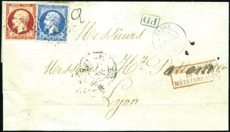 Stamp of Auction catalogues GANGE: Càd en bleu du 30 AVRIL 58 sur lettre en do