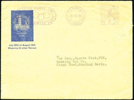 Stamp of Olympics » 1948 London 1948 London official envelope with special Wembley