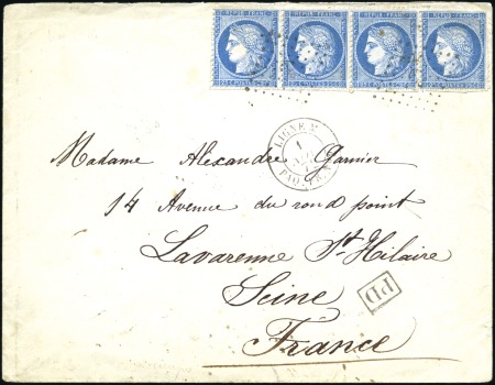 Stamp of Auction catalogues LIGNE M PAQ. FR N°2 du 1 NOV 72 sur lettre excepti