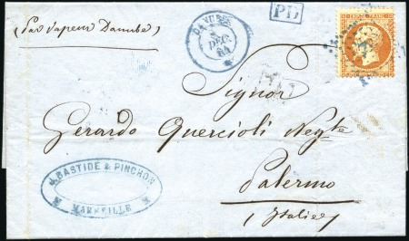 Stamp of Auction catalogues DANUBE: Càd en BLEU du 8 DEC 64 sur lettre de Mars