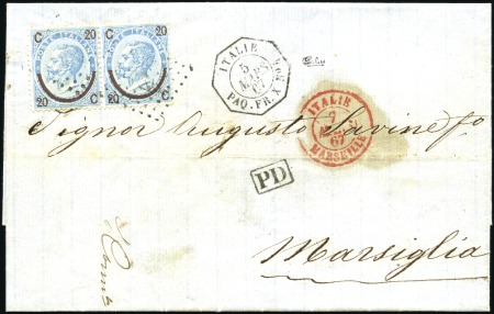 Stamp of Auction catalogues ITALIE PAQ. FR. X N°4: Lettre de Messine pour Mars