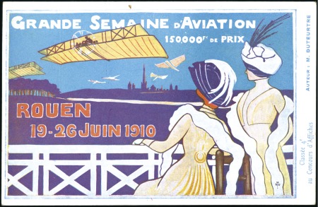 Stamp of France » Poste Aérienne 1910 (Juin 19-26) Semaine d'Aviation Rouen 6 Carte