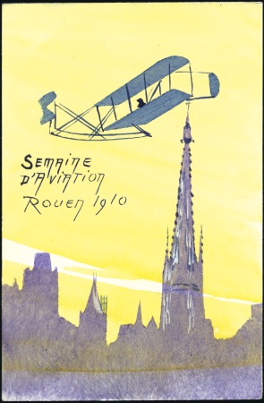 Stamp of France » Poste Aérienne 1910 (19-26 Juin) 5 Cartes postales peintes à la m