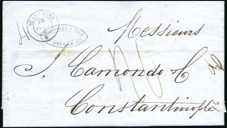 Stamp of Auction catalogues SCAMANDRE: Càd du 28 JUIN 57 sur lettre de Smyrne 