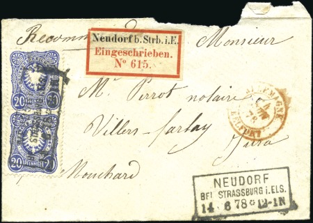 Stamp of France » Guerre de 1870-1871 Alsace-Lorraine : 1872-87, Lot de 23 lettres avec 