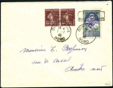 Stamp of France » Guerre 1940 Surcharge Dunkerque sur 70c Natalité et Semeu