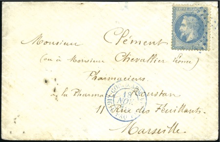 Stamp of Auction catalogues COR D'ARM LIG. U PAQ FR. N°4 du 18 NOV 70 sur lett