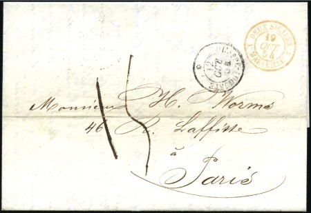 Stamp of Auction catalogues PHILIPPE AUGUSTE: Càd du 12 OCT 54 sur lettre de M