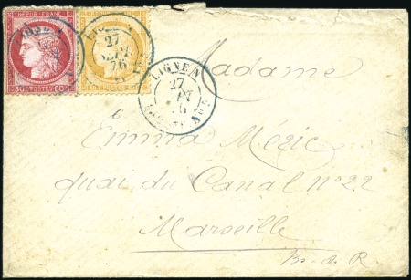 Stamp of Auction catalogues LIGNE N PAQ. FR. N°2: Enveloppe de Saïgon pour Mar