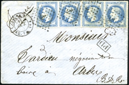 Stamp of Auction catalogues LIGNE O PAQ. FR N°1 du 11 OCT 67 sur lettre de Pon