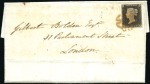 Stamp of Great Britain » 1840 1d Black and 1d Red plates 1a to 11 1840 (May 17) Entire sent from Preston to London w