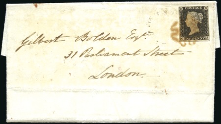 Stamp of Great Britain » 1840 1d Black and 1d Red plates 1a to 11 1840 (May 17) Entire sent from Preston to London w