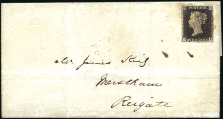 Stamp of Great Britain » 1840 1d Black and 1d Red plates 1a to 11 1840 (May 23) Wrapper from London to Reigate with 