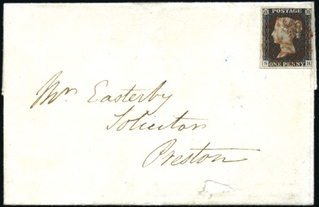 Stamp of Great Britain » 1840 1d Black and 1d Red plates 1a to 11 1840 (May 31) Wrapper from Warrington to Preston w