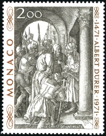 Stamp of Colonies françaises » Monaco 1971 Erreur "Albert" au lieu Albrecht Dürer, neuf 