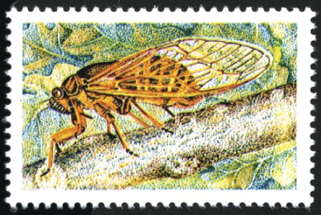 Stamp of France 1977 La cigale, variété inscriptions omises, neuf 