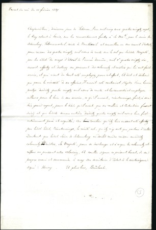 Stamp of France AUTOGRAPHE 1587 Brevet sur parchemin signé du Roi 