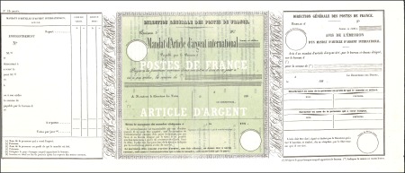 Stamp of France 1860 Mandat d'article d'argent international, neuf