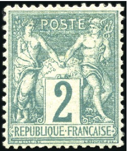 Stamp of France 1876-98, Sélection de Sage neuf dont 62 signé, 61,