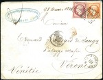 Stamp of France Deux lettres pour la Vénétie au 1er et 2è échelon 