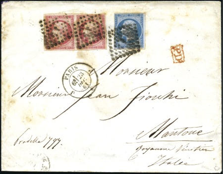 Stamp of France Lettre pour la Vénétie au 3è échelon (tarif du 01.