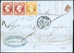 Stamp of France Lot de deux lettres avec Empire ND pour les Etats 
