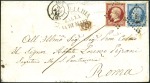 Stamp of France Lot de deux lettres avec Empire ND pour les Etats 