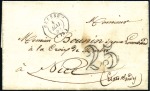 Stamp of Auction catalogues 1852-55, Deux lettres en TARIF FRONTALIER avec le 