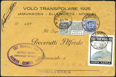 Stamp of Italy 1926 "Volo Transpolare 1926 Amundsen - Ellsworth -