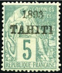 Stamp of Colonies françaises » Tahiti 1893-1915, Collection de Tahiti en grand album Yve
