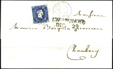 Stamp of Auction catalogues SEYSSEL 1851 20c, effleuré en bas, obl. grille sar