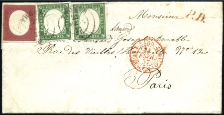 Stamp of Auction catalogues THONES 40c rouge 3è ém., belles marges, en combina