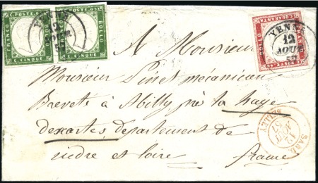 Stamp of Auction catalogues YENNE Lot de 3 détachés (dont 5c 3è é. et 40c 4è é