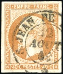 Stamp of Auction catalogues 1860 Deux timbres Empire : càd sarde S. JEAN DE MA