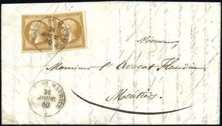 Stamp of Auction catalogues BOURG ST MAURICE càd sarde 21 aout 60 sur deux 10c