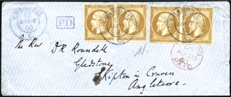 Stamp of Auction catalogues CHAMONIX Superbe frappe du càd sarde en bleu Chamo