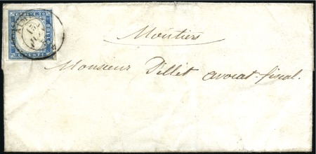 Stamp of Auction catalogues AIME 20c bleu obl. Aime 15 juin 57 sur lettre pour