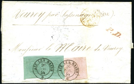Stamp of Auction catalogues AIX LES BAINS Càd 20 juil 54 sur 5c vert en paire 
