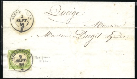 Stamp of Auction catalogues ALBERTVILLE 5c vert obl. càd Albertville 2 sept 59