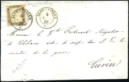 Stamp of Auction catalogues ALBERTVILLE 10c terre d'ombre clair obl. càd Alber