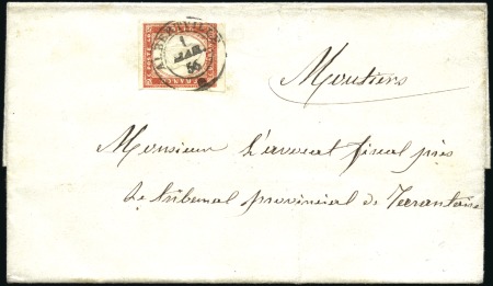 Stamp of Auction catalogues ALBERTVILLE Lot de 5 lettres dont 20c 1ère ém., 20