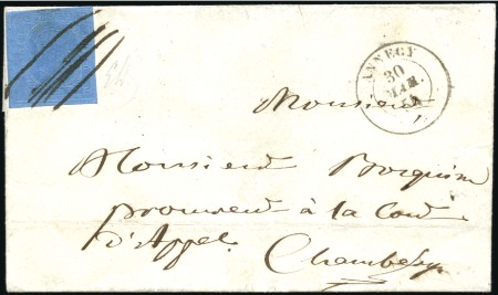 Stamp of Auction catalogues ANNECY Rare oblitération plume sur 20c 2è ém. sur 