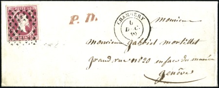 Stamp of Auction catalogues CHAMBERY 40c rose 1ère ém., effleuré en un point e